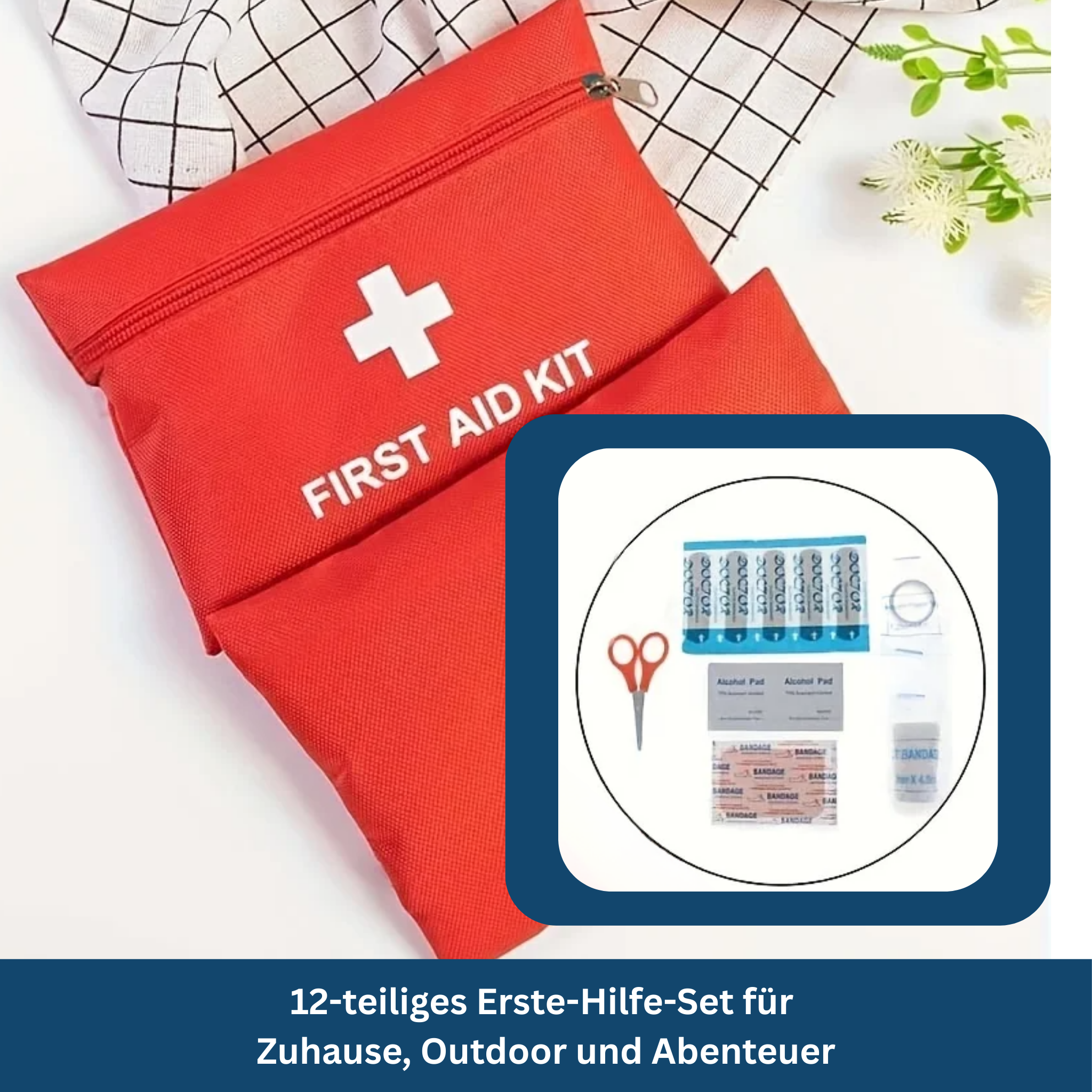 Emergency First Aid Kit – For Car, Camping & Outdoor