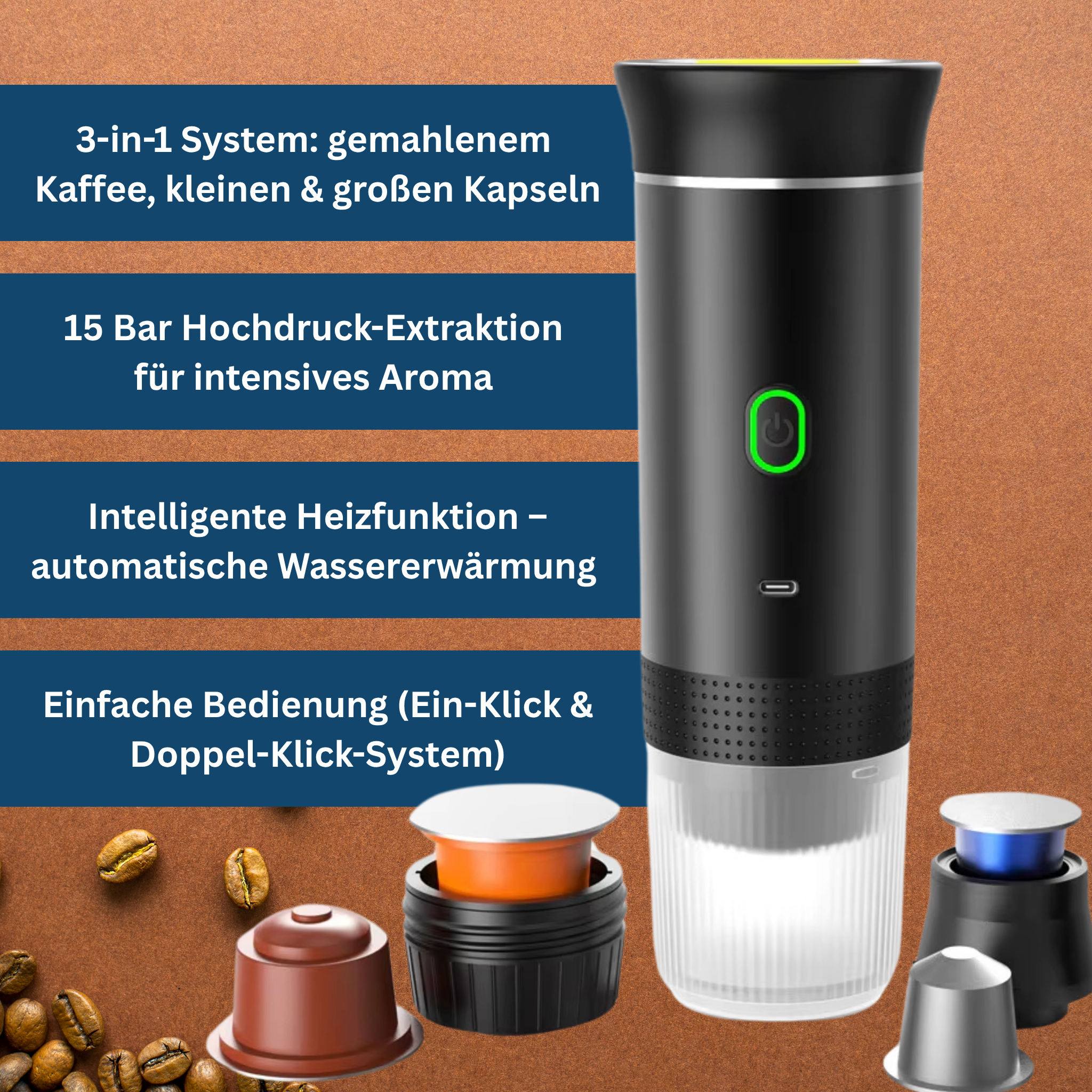 CoffeeGo Pro – Portable Coffee Maker