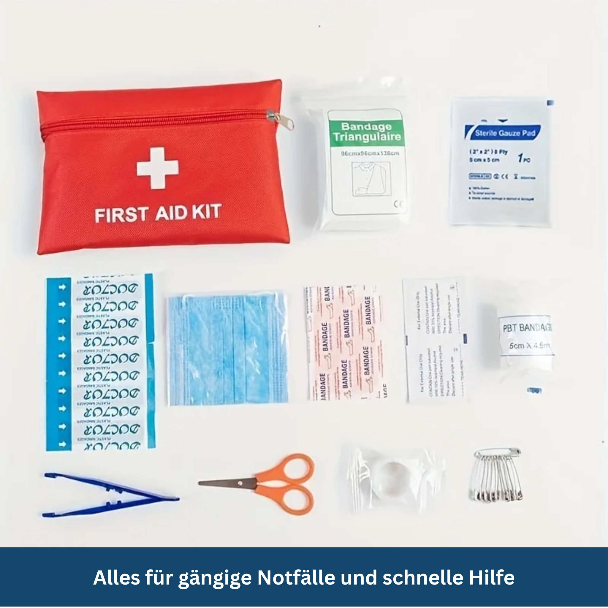 Emergency First Aid Kit – For Car, Camping & Outdoor