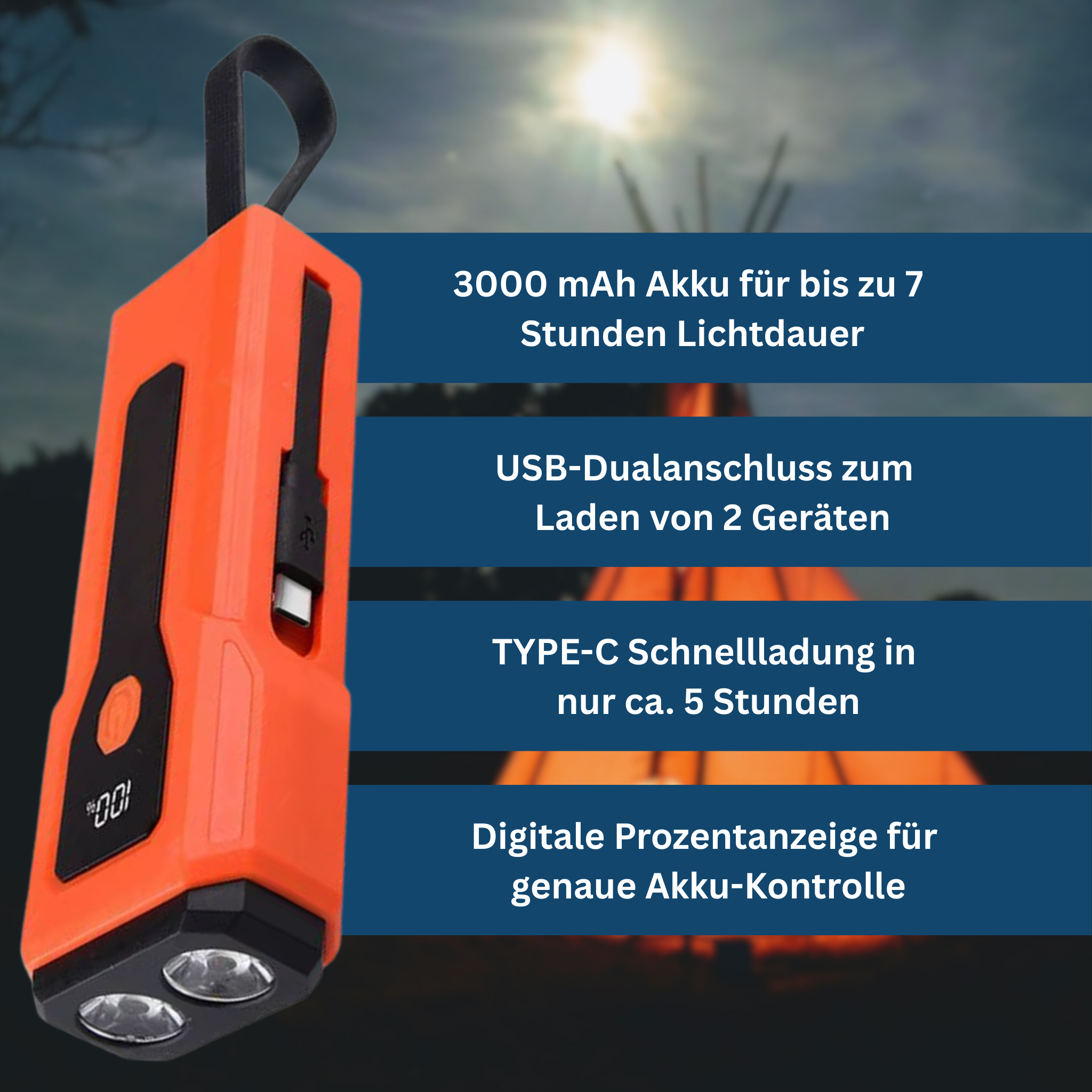 PowerBeam X – The Multifunctional Lamp with Power Bank