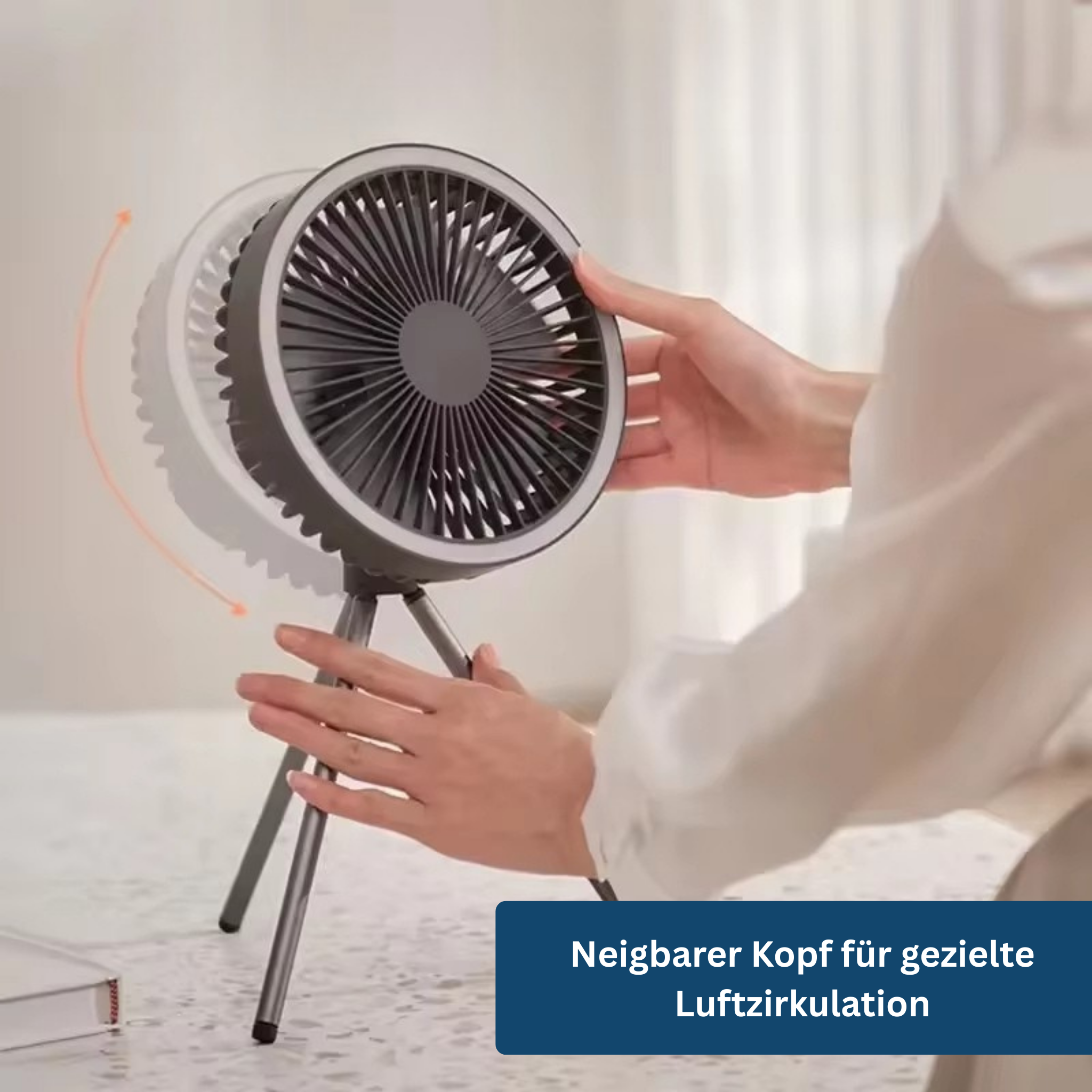 AirBreeze Camping Fan with LED Light