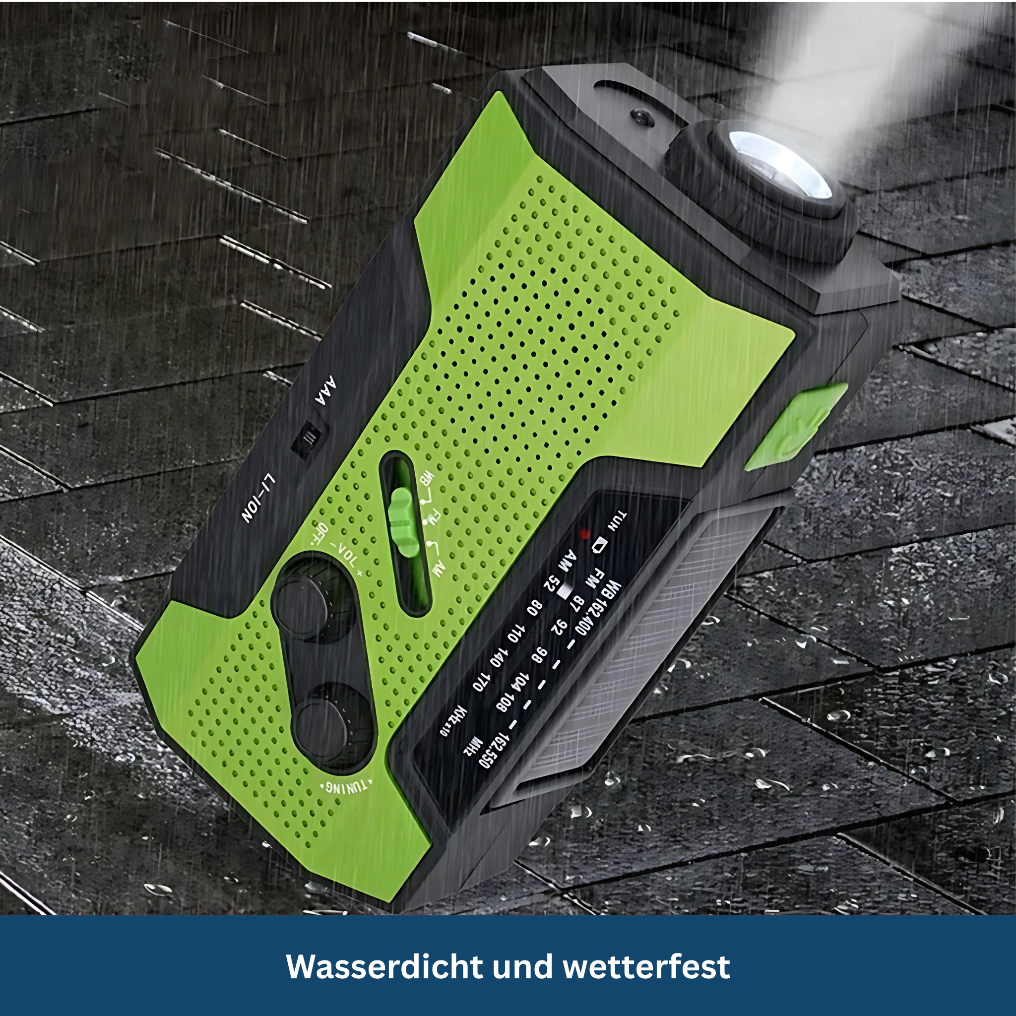 Solar Emergency Radio – All-in-One with 2000mAh Power Battery