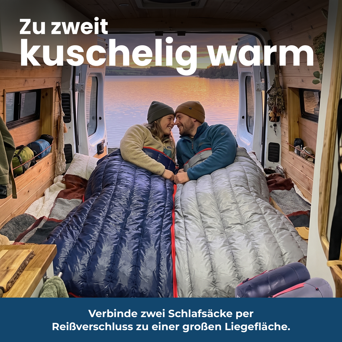 ThermoComfort Schlafsack – Zu zweit kuschelig warm