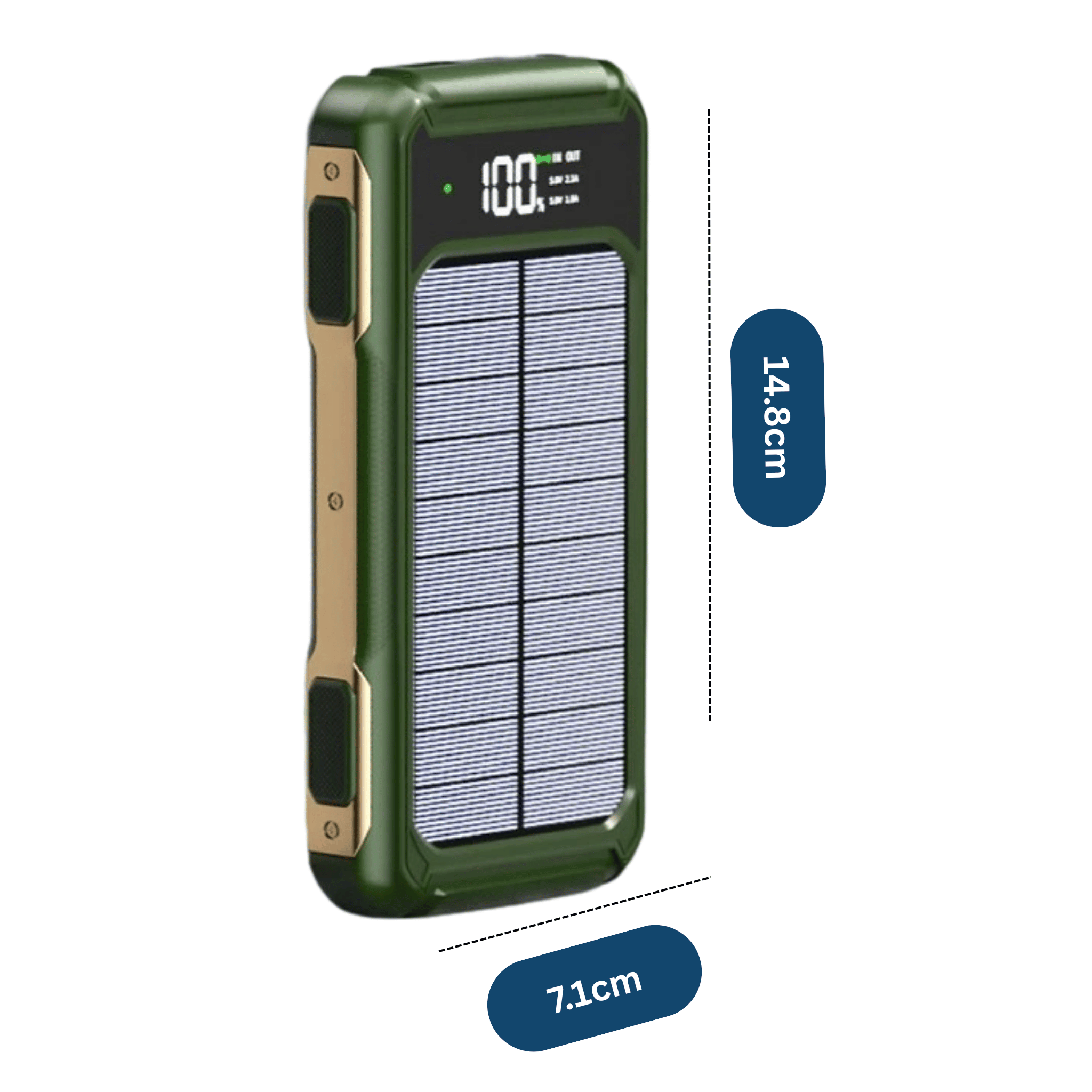 SolarCharge 20K – Powerful Powerbank with Cable & LED Display