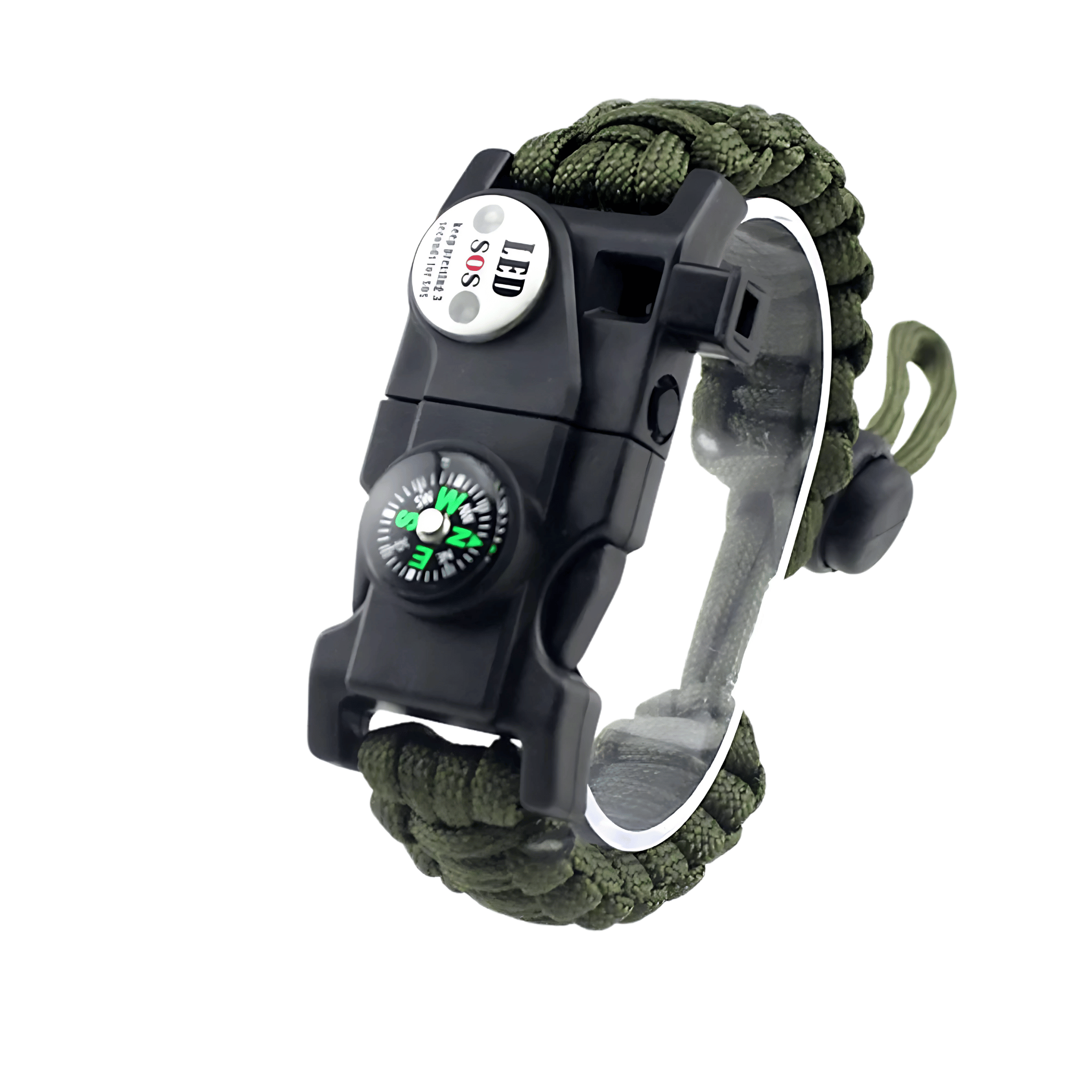 Survival Paracord Bracelet – With LED & Compass