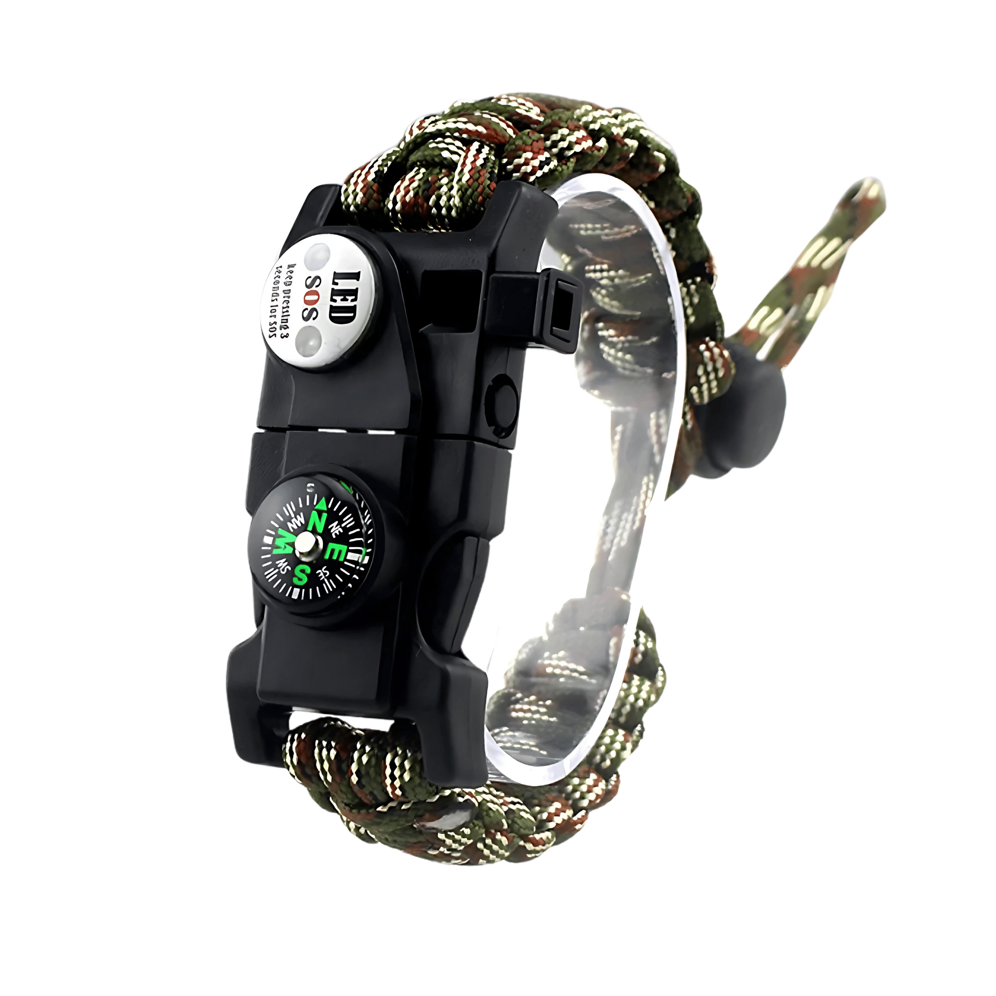 Survival Paracord Bracelet – With LED & Compass