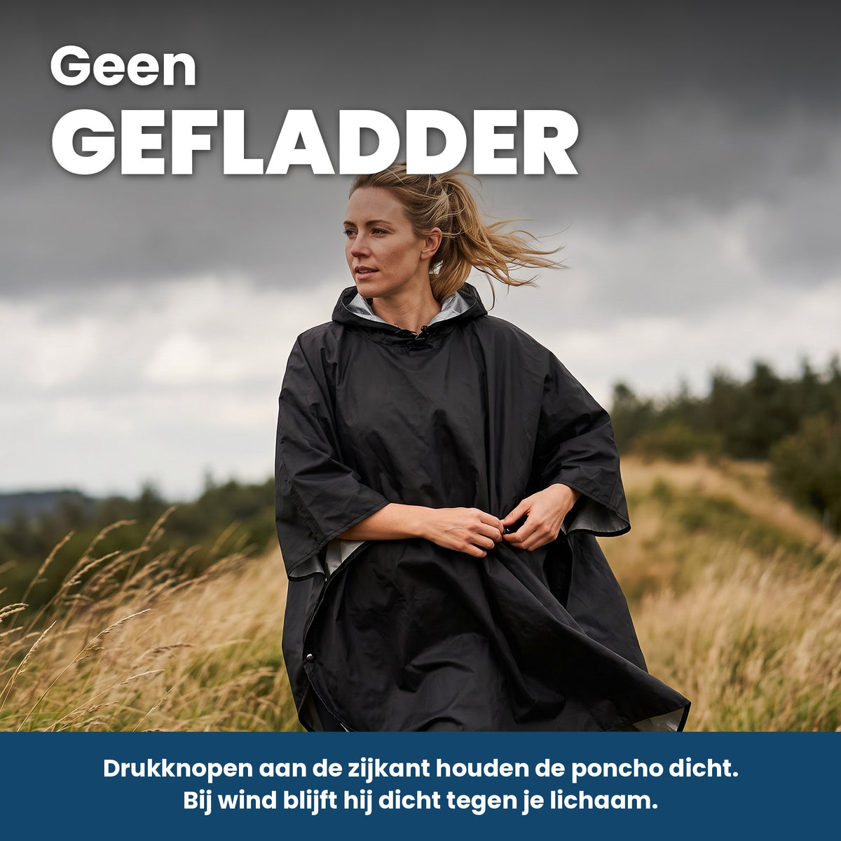 Druckknöpfe gegen Wind