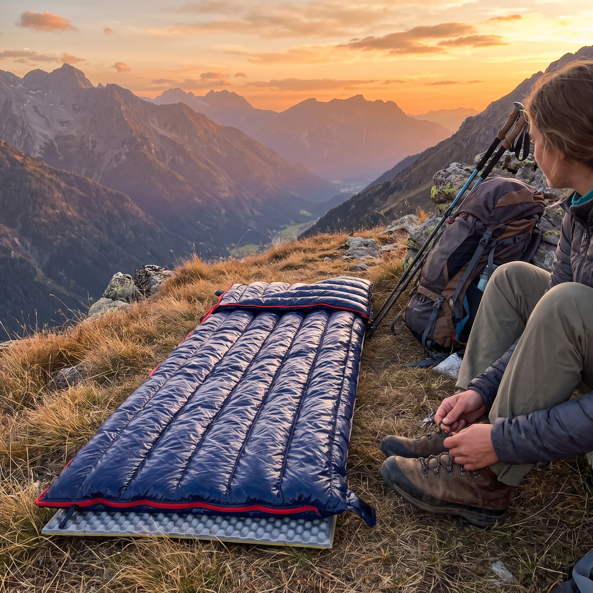 ThermoComfort Schlafsack – Biwak in den Bergen