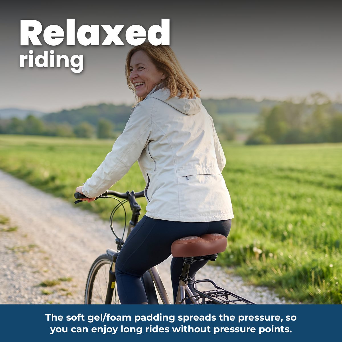 ErgoSoft bike saddle: Relaxed riding on long tours